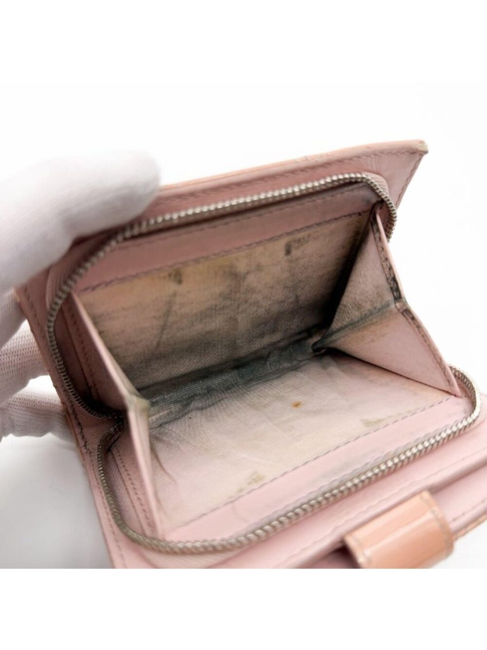 Dior Lady Dior Cannage Lotus Wallet Patent Pink - Picture 8 of 11
